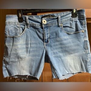 Rue21 Black and Blue Denim Shorts